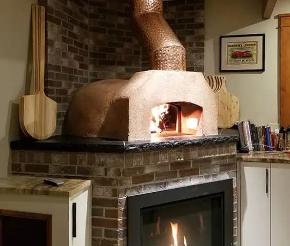 Indoor pizza oven retrofit installation