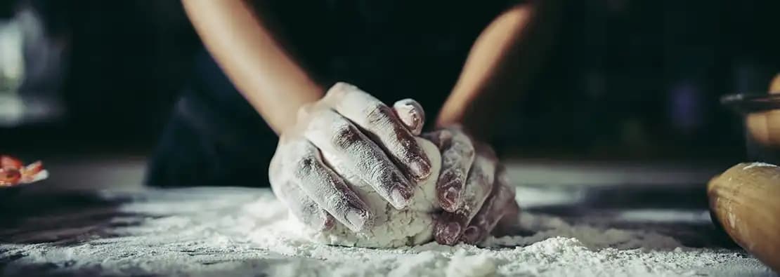 Pizza dough ball preparation